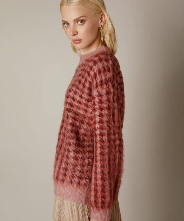 Jersey pata de gallo Meisie bicolor rosa M45K03MIS02 e1664994245634