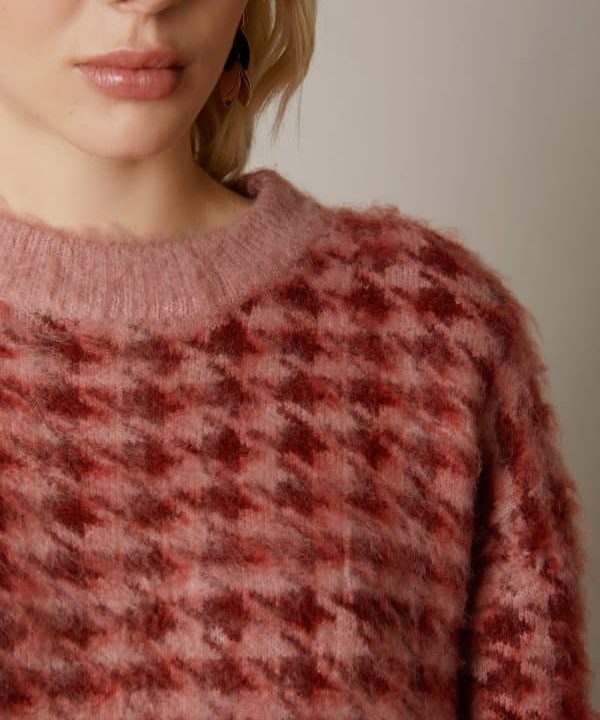 Jersey pata de gallo Meisie bicolor rosa M45K03MIS06 e1664994259653