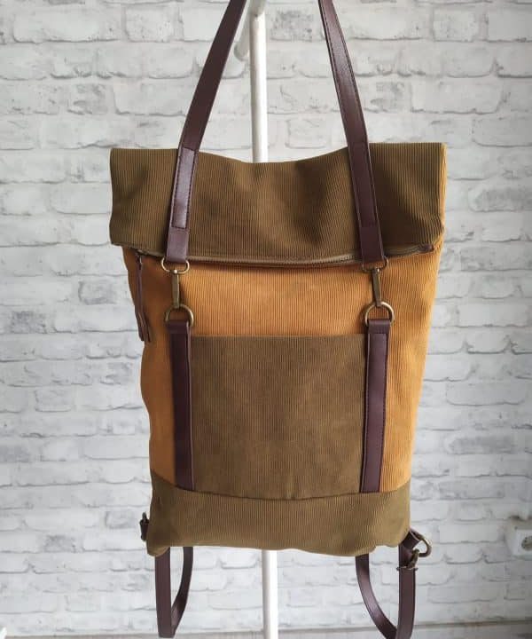 Mochila singular barcelona verde mostaza e1666112786358