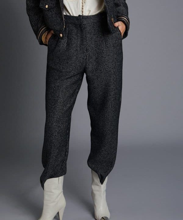 Pantalon punto Meisie relieve M02P03BLK02 e1665005268655
