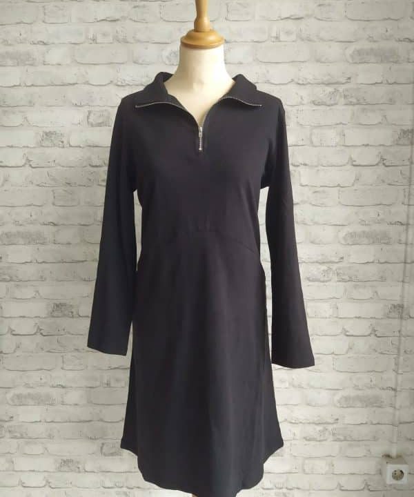 Vestido cremallera negro singular barcelona e1666107066722