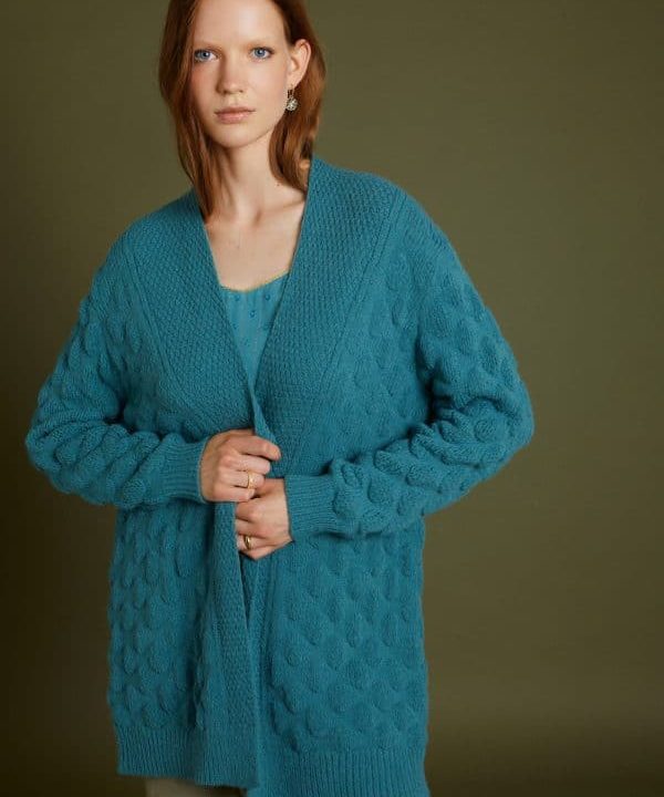Cardigan relieve punto Meisie M35K08KAL02 e1671901131745