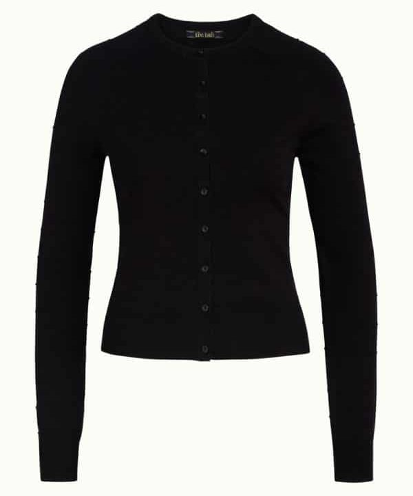 Cardigan plumetti negro king louie e1673851231798