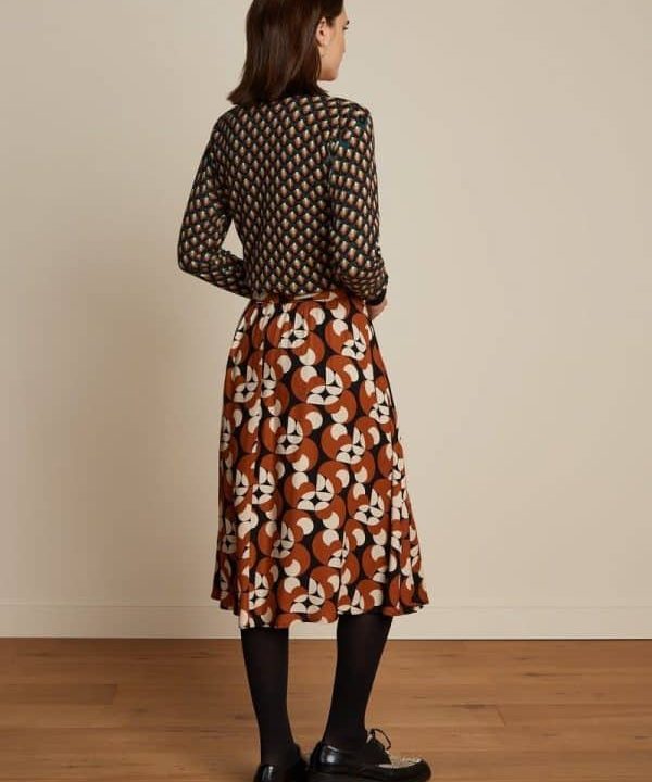 Falda midi King Louie Valeria Bassline detras KL e1673264791927