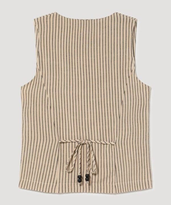 Skatie chaleco lino rayas S05 J25SS23 IVORY 2 e1677421564420