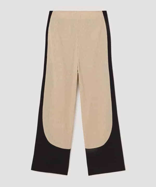 Skatie pantalon palazzo bajo bicolor S05 P75SS23 BLACK 2 e1677423729176