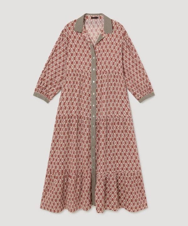 Vestido largo contraste skatie S05 V66SS23 SCARLET 1 e1679419271173