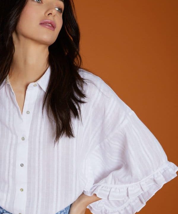 Blusa meisie blanca algodon textura M05B28 W 2 e1678304042323