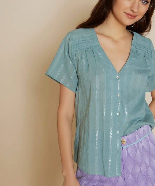 Blusa meisie manga corta algodon M21B46 MRN 1 e1678313443734