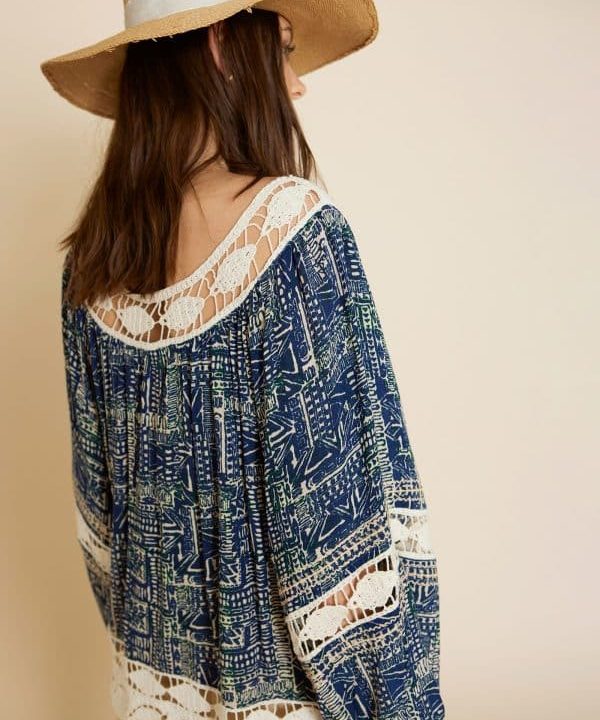 Blusa meisie viscosa estampada azul M04B75 FRM 3adl e1678042031978
