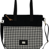 Bolso Cane tela bandolera grande Clover bcn ASUN BLACK WHITE e1698070356620