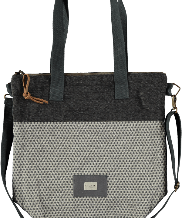 Bolso Cane tela bandolera grande Clover bcn DISA GRAY e1698070449102