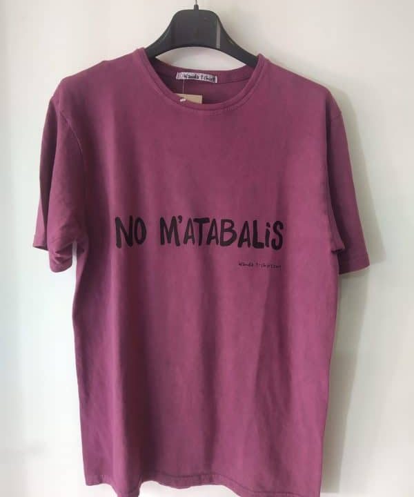 Camiseta hombre manga corta algodon organico wanda tshirt no matabalis violeta e1678828735115