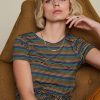 Camiseta king louie espana knot top mariani stripe 7497 07944001 1