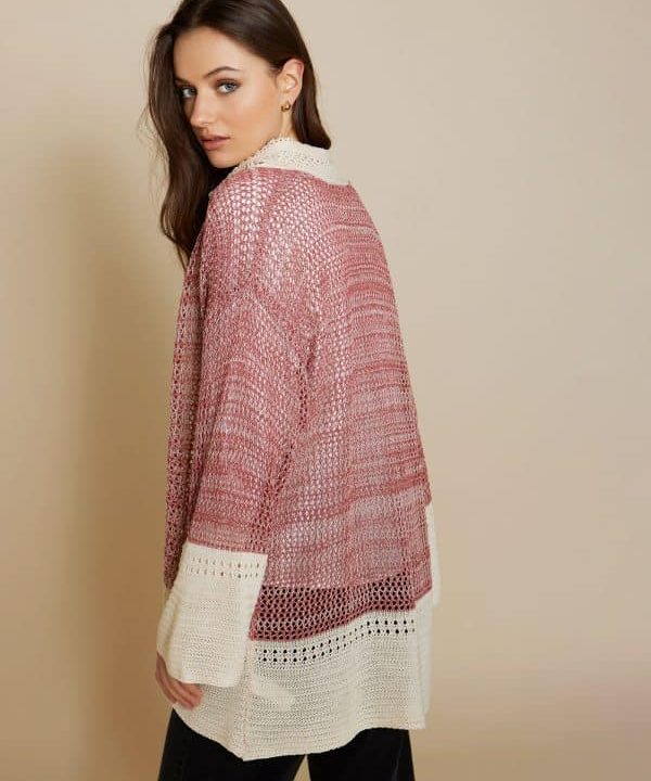 Cardigan meisie punto bicolor M16K25 MKS 5 e1678312645508