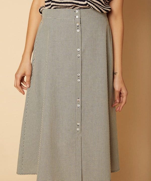 Falda meisie midi vichy M27F01 IND 02 e1678316249434
