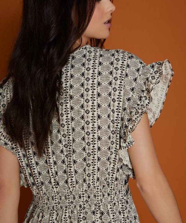 Vestido meisie estampado bordado volante M04V23 BLK 4adl e1678044771967