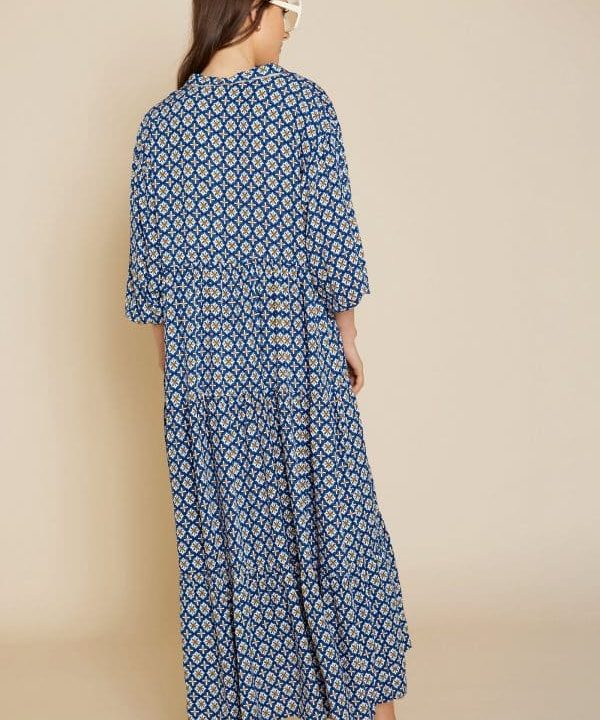 Vestido meisie estampado viscosa azul manga larga M21V19 FRM 3adl e1678045347777