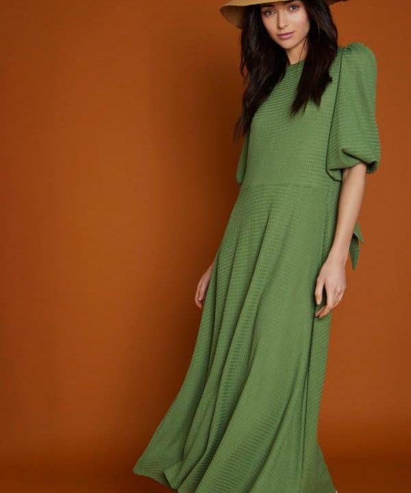 Vestido meisie midi punto texturaM02V10 MAT 2 e1678301480407