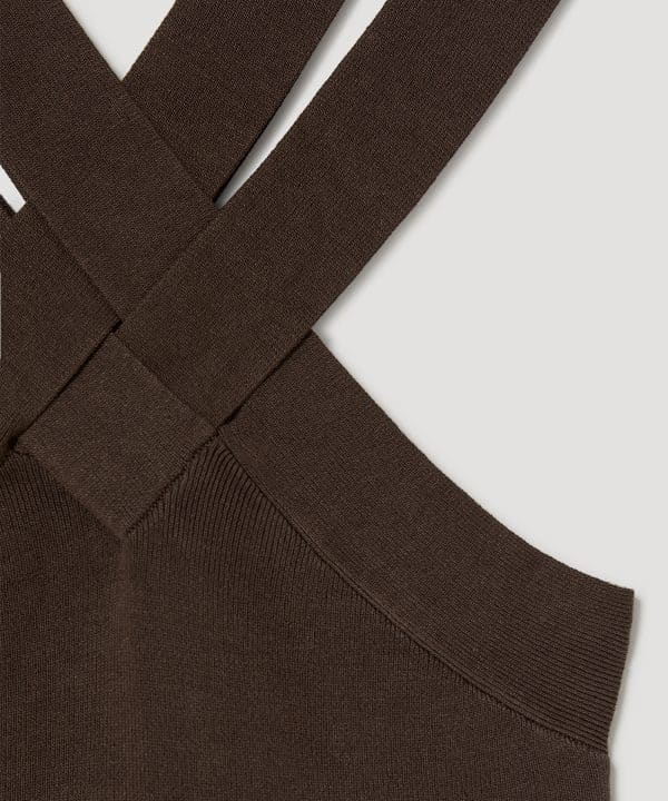 Top halter cruzado skatie marron S56 K17SS23 DUST 4 e1681394206477
