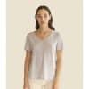 camiseta basieco pico corta mus bombon malva ss23
