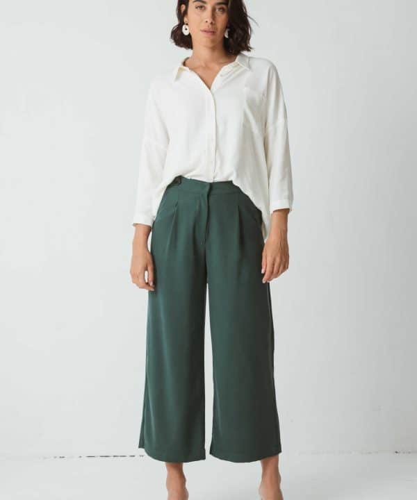 pantalon culotte verde oscuro ecovero ilia skfk wtr00411 s23g7 ofb scaled e1682059164901