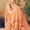 Blusa bordada naranja meisie CRISMATA MARRAKECH 0005 Meisie Cris Mata 0701 l e1686166894958