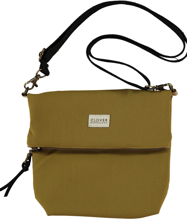Bolso pequeno tela bandolera shoulder Clover bcn TIMON MUSTARD