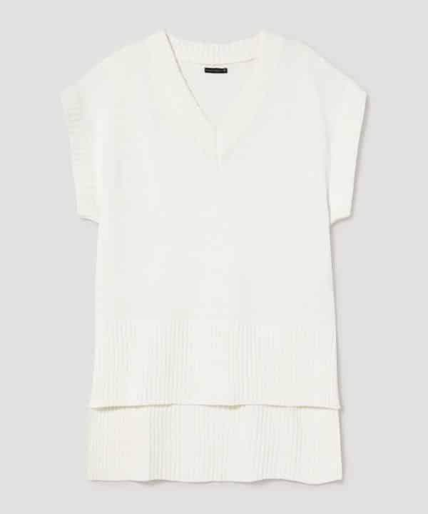 Chaleco punto oversize blanco skatie S15 K03SS23 WHITE 1 e1686232584368