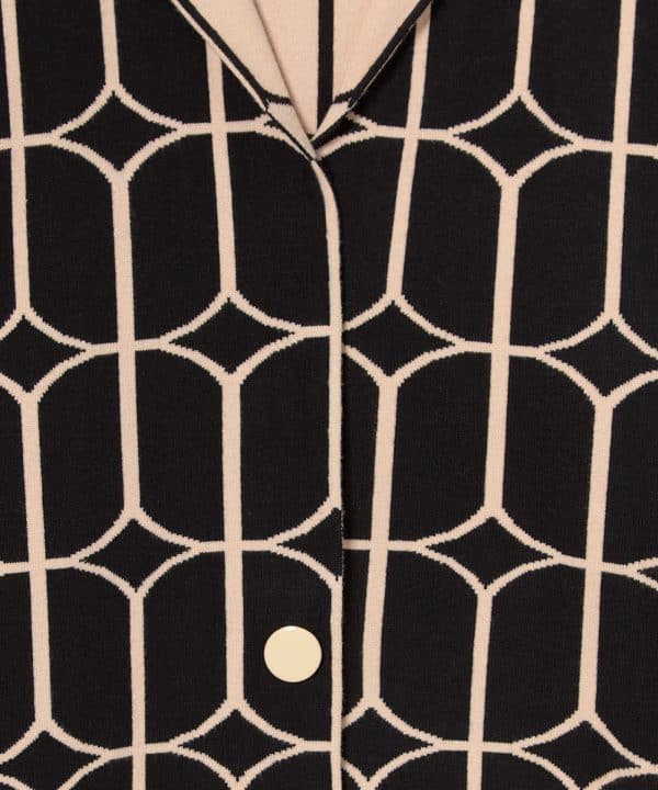 Abrigo skatie punto jacquard deco S82 J02AW23 BLACK 3 e1695320107177