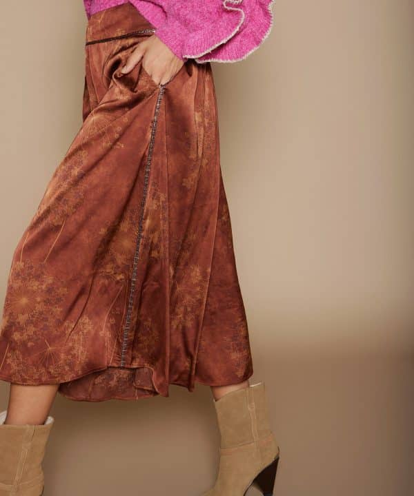 Falda pantalon meisie saten estampado M05F61 HZL 2adl e1695106837332