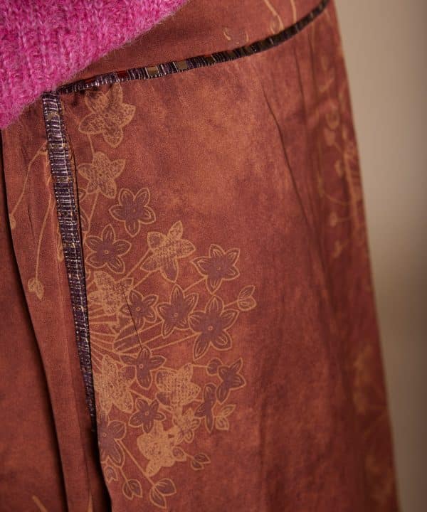 Falda pantalon meisie saten estampado M05F61 HZL 4adl e1695106852550