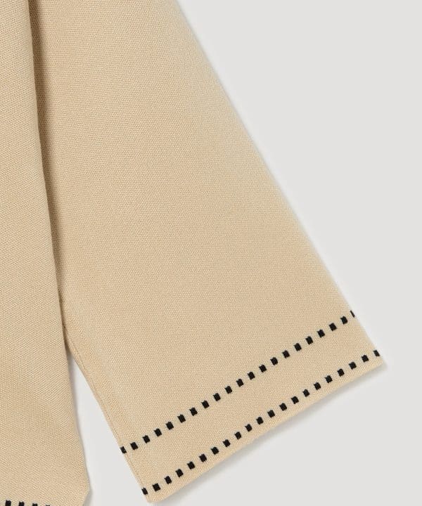 Jersey punto Skatie cuello pico crudo S03 K20AW23 CLAY 4 e1695219036102