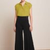 Pantalon Pia culotte King Louie Espana Milano Uni vintage retro negro botones 09818 001 MF e1739107580756