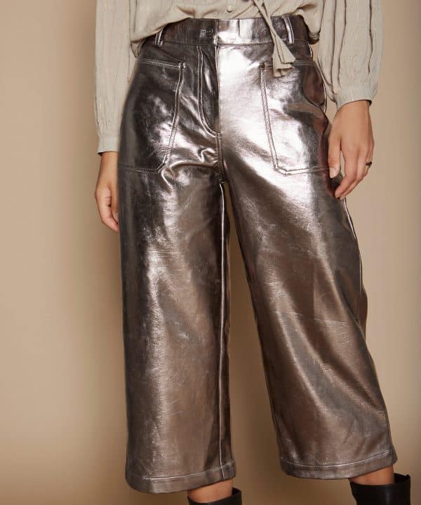 Pantalon metalizado polipiel meisie M05P89 T 2 e1695157095990