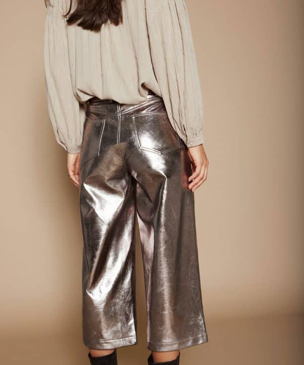 Pantalon metalizado polipiel meisie M05P89 T 3 e1695157110819