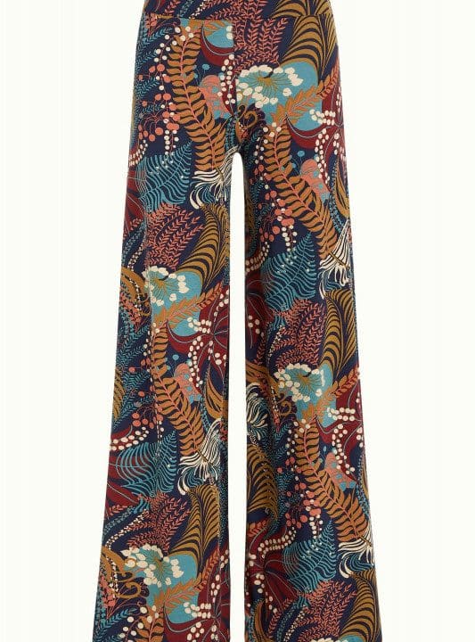Pantalon palazzo estampado retro border nightingale king louie Espana 9546 08501413 5