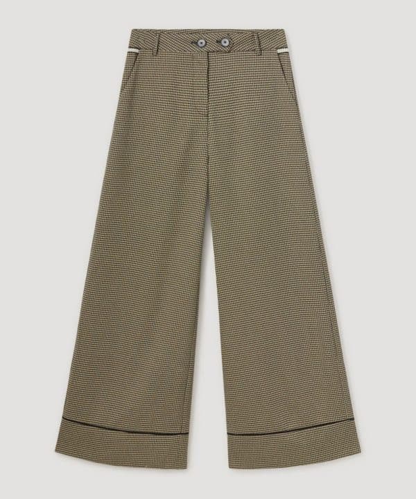 Pantalon palazzo skatie tejido tweed S05 P88AW23 MOSS 1adl e1695301169143