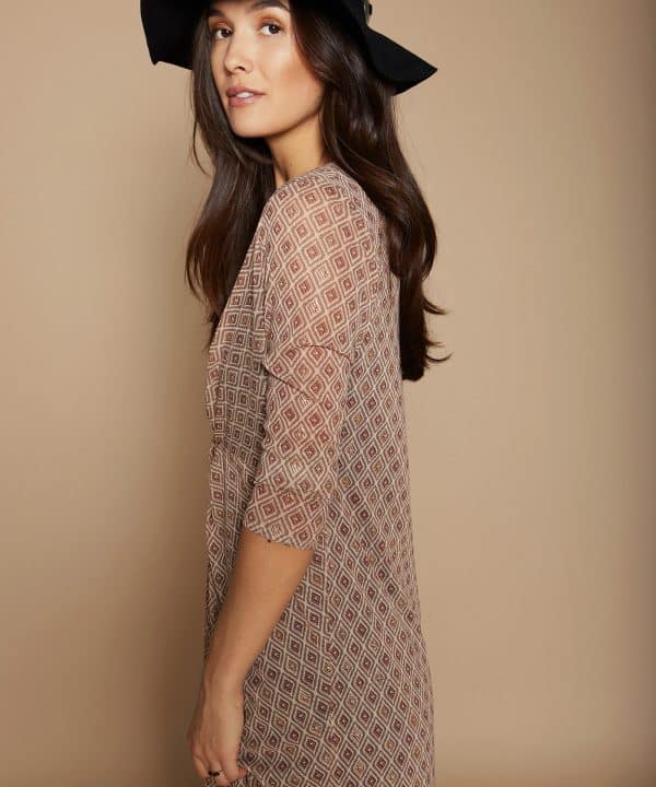 Vestido midi Meisie estampado nudo M02V15 T 6 e1695129679306
