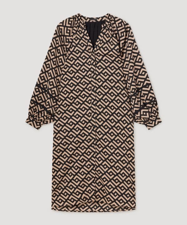 Vestido skatie estampado geometrico S05 V73AW23 BLACK 1 e1695303973663