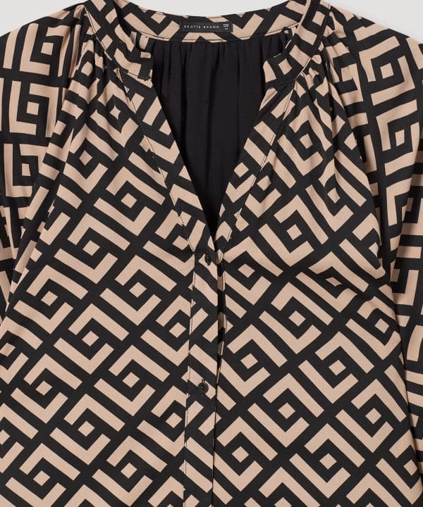 Vestido skatie estampado geometrico S05 V73AW23 BLACK 3 e1695303986585
