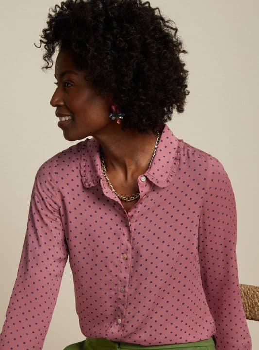 Blusa Sophia La Belle king louie topo rosa 6424 08416778 1