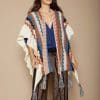 Poncho punto zig zag lentejuela Meisie M16K27 HZL 1 e1698605652400
