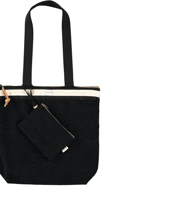 Shopping bag clover bcn negro M