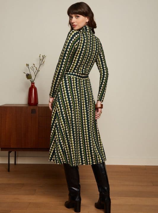 Vestido midi Betsy rollneck Quincy retro vintage King Louie 4994 08505200 3