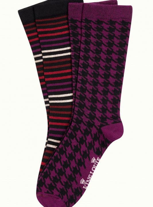pack dos pares calcetines divertidos vintage king louie pata de gallo 2524 08349517 5