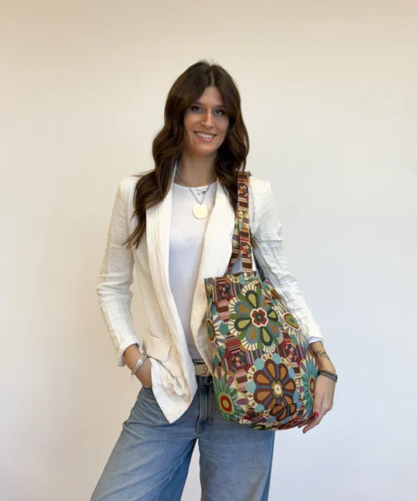 Bolsa grande delamur de la mur bola flores grandes retro BOSGBOLA e1740249854478
