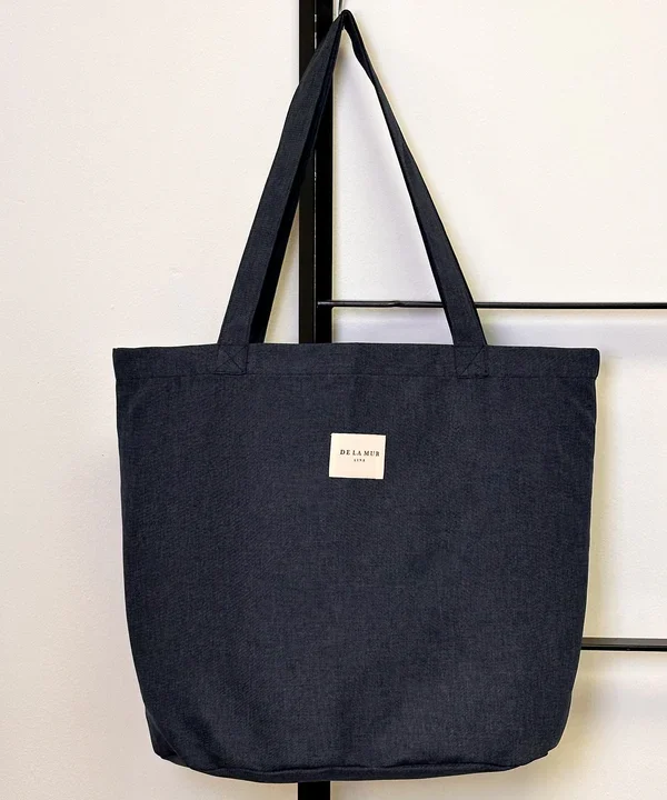 Bolsa grande tela shopping bag vana denim delamuBOSGVANA