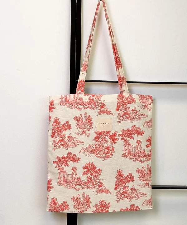 Bolsa pequena shopping bag toy coral toile de jouy delamur BOSPTOY3