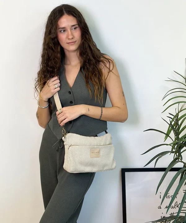 Bolso mediano Emma beige de la mur BAG16EMMA.